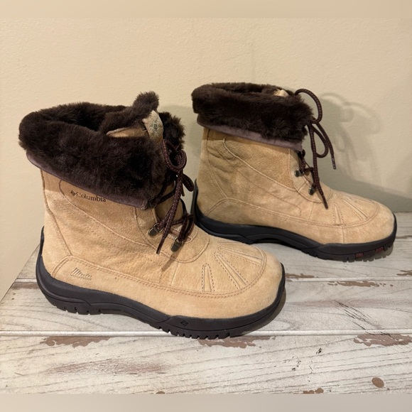 Columbia Women's Tan Winter Waterproof Boots 7 1/2 - Picture 1 of 8